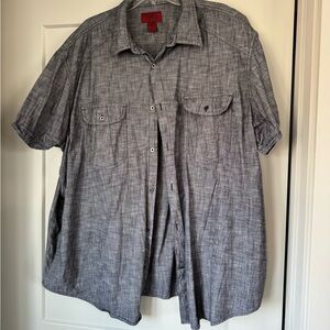 The Foundry Supply Co. Men's Short-Sleeve Button-Down Shirt in Gray
